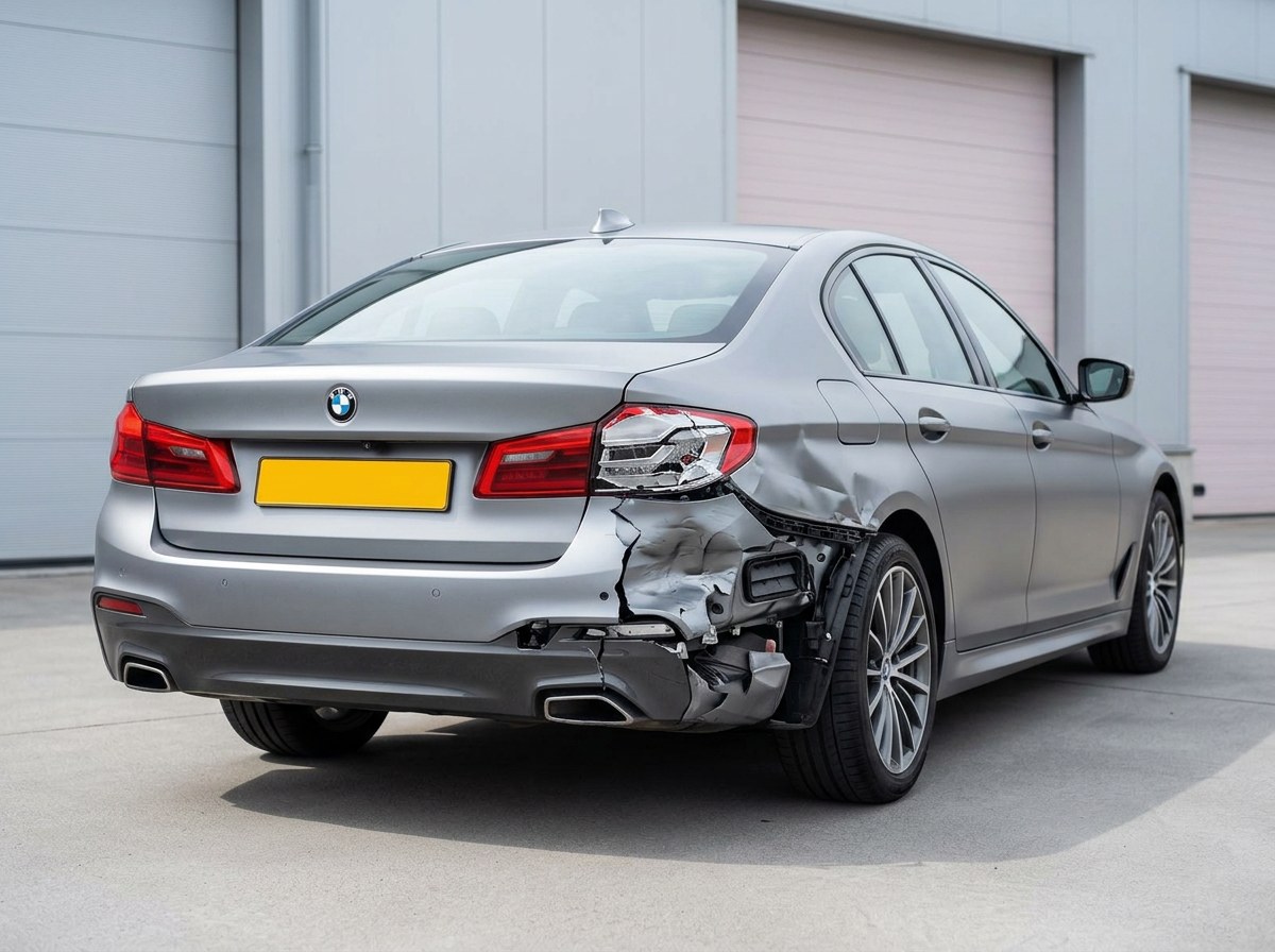 Auto met achterschade